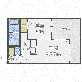 MASCALESE(1LDK/4階)の間取り写真