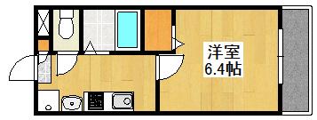 プリマローズ日ノ出町(1K/2階)の間取り写真