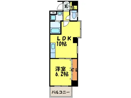 プラス・ド平和(1LDK/3階)の間取り写真