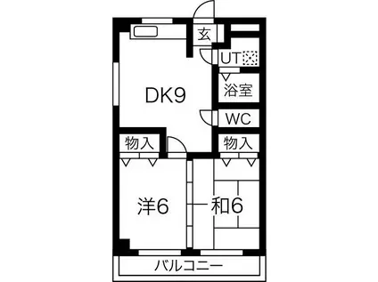 マンションササキ(2DK/3階)の間取り写真