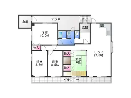 リブドロアQ17(4LDK/4階)の間取り写真