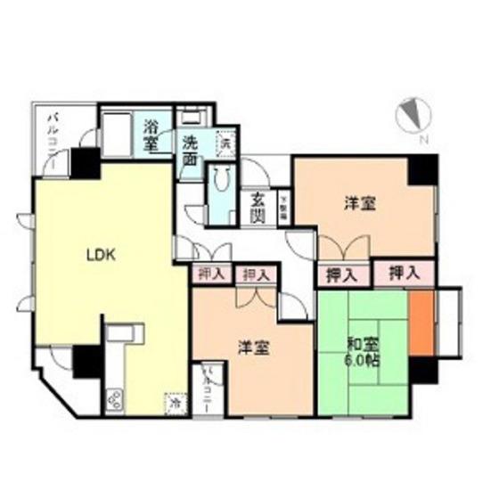 プチメゾン(3LDK/4階)の間取り写真