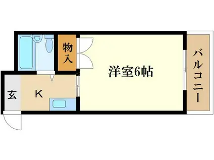 プラス九条(1K/9階)の間取り写真