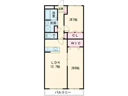ルミエール(2LDK/2階)の間取り写真