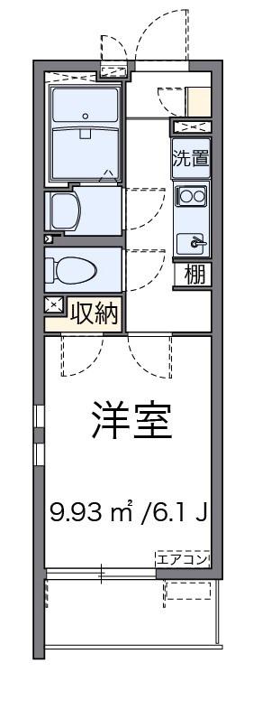 SMALL RIVERII(1K/3階)の間取り写真
