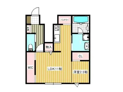 MAROON SQUARE(1LDK/1階)の間取り写真