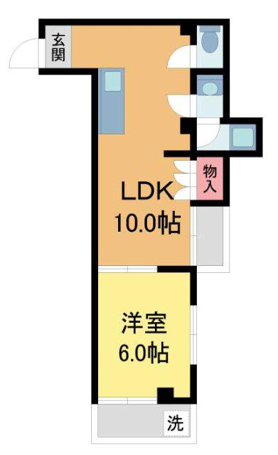 メゾン21(1LDK/2階)の間取り写真