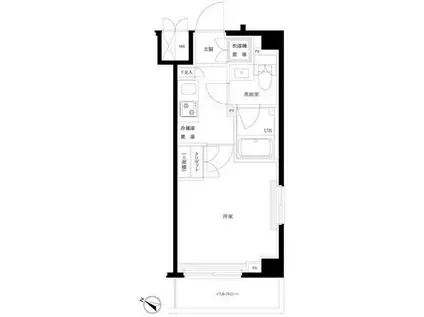 ルーブル横濱南太田弐番館(1K/4階)の間取り写真