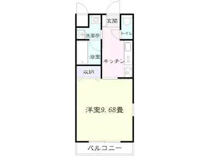 ハーモニー八乙女(1K/3階)の間取り写真