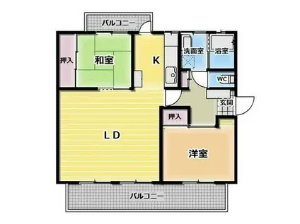京都東山409棟(2LDK/5階)の間取り写真