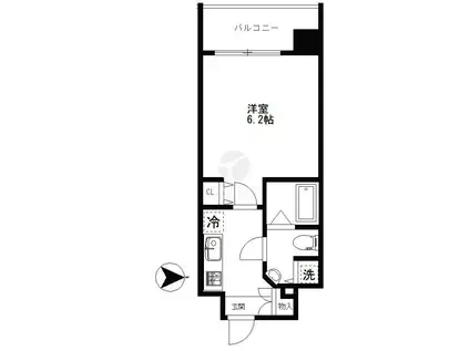 マリオン南青山(1K/5階)の間取り写真