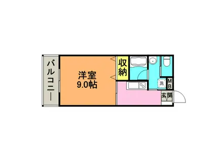 MAPLE COURT I(1K/1階)の間取り写真