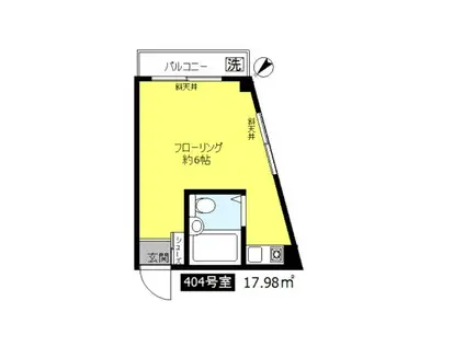 レオノーレ雪谷(ワンルーム/4階)の間取り写真