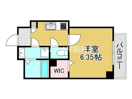 ウインズコート都島(1K/5階)の間取り写真