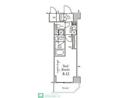 レジディア千駄木(1K/3階)の間取り写真