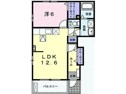 ストリート秋桜II(1LDK/1階)の間取り写真