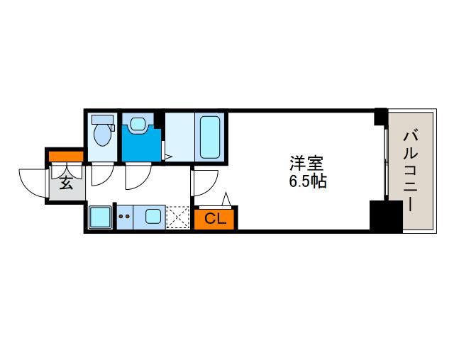 プレサンス OSAKA DOMECITYスクエア(1K/4階)の間取り写真
