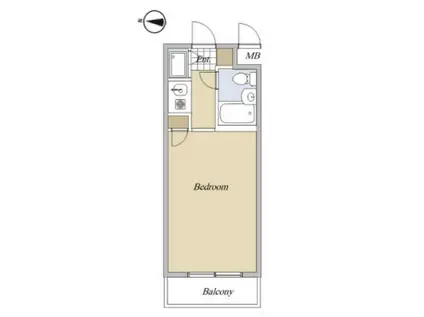 ビリジアン目白(ワンルーム/3階)の間取り写真