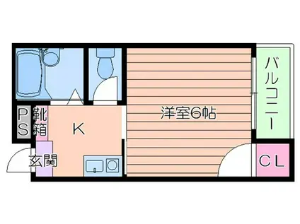 ウィンライフ関目(1K/2階)の間取り写真