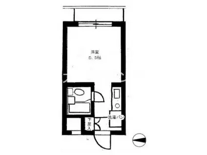 ルーブル池上(ワンルーム/3階)の間取り写真