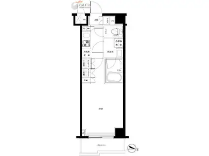 ルーブル下丸子伍番館(1K/1階)の間取り写真