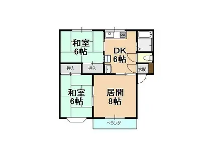 パークソニア(3DK/2階)の間取り写真