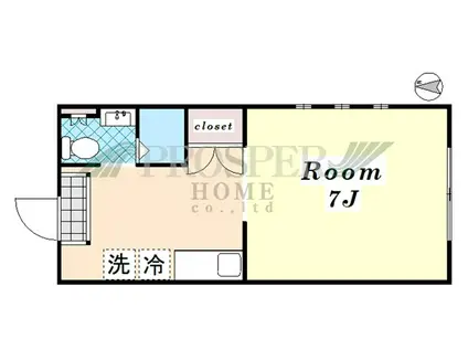 STADIO NAGASE(1K/2階)の間取り写真