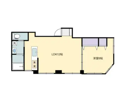 小川ビル(1LDK/3階)の間取り写真