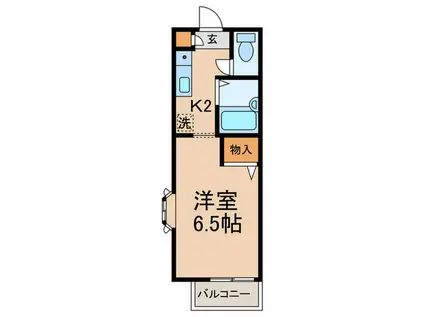 リバーサイドハウスFUJI(1K/1階)の間取り写真