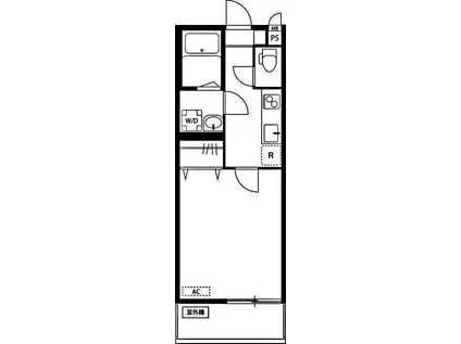 リブリクローリス(1K/2階)の間取り写真