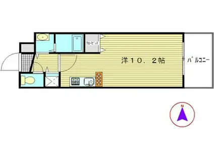AXIS曙(ワンルーム/3階)の間取り写真