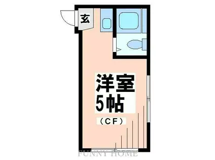 桜上水ヴィレッジ(ワンルーム/1階)の間取り写真