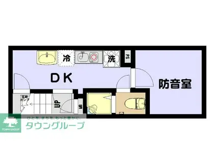 蛎殻町マンション(ワンルーム/1階)の間取り写真