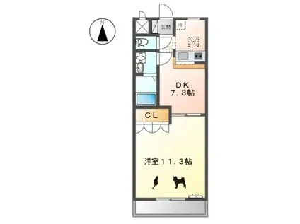 ラマージュ(1DK/1階)の間取り写真