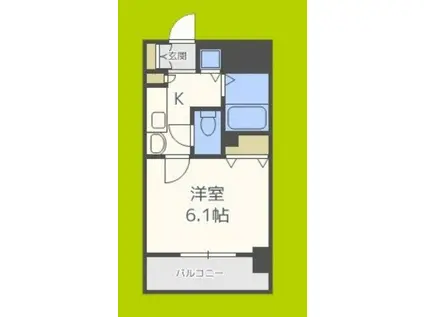 プレサンス難波OCAT前(1K/6階)の間取り写真