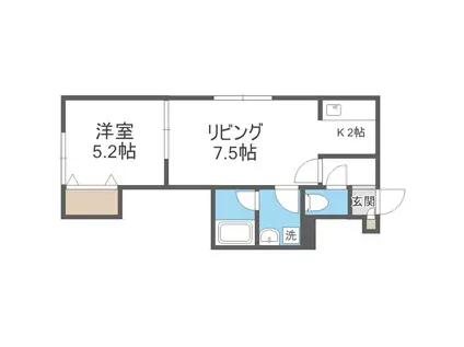 VILLA・POPOLOII(1LDK/2階)の間取り写真
