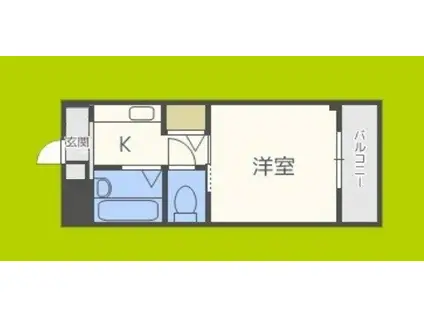 SONIX 2000(1K/4階)の間取り写真