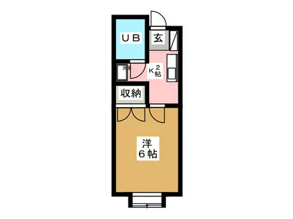 メゾンモンテ(1K/1階)の間取り写真