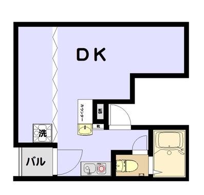 アールヒルズ日本橋(1DK/5階)の間取り写真