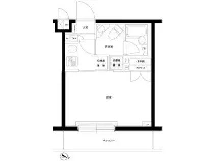 ルーブル品川西小山(1K/4階)の間取り写真