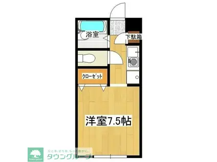 センティス(1K/1階)の間取り写真