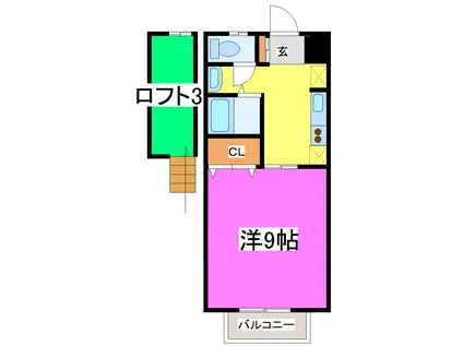 コーポ国本(1K/1階)の間取り写真