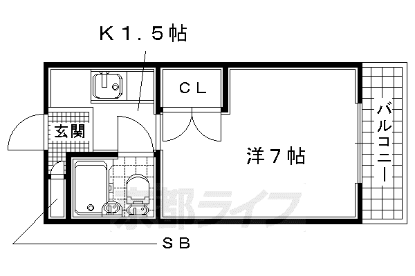 TO BE LIVING SAWADA(1K/2階)の間取り写真