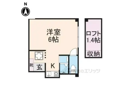 CASABIENNEYAGAWA(ワンルーム/3階)の間取り写真