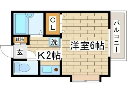 リッチハイツ(1K/1階)の間取り写真