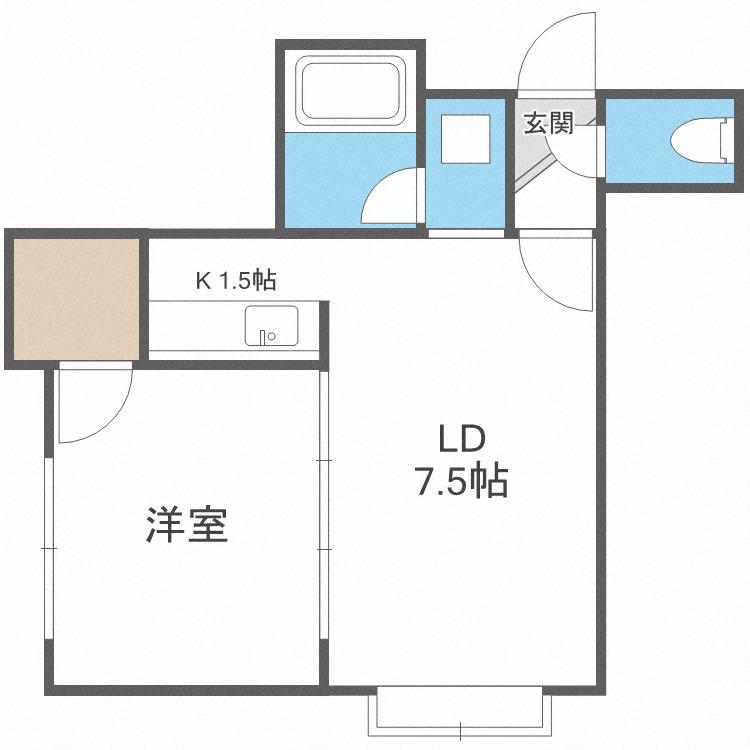 アイ・M47(1LDK/2階)の間取り写真