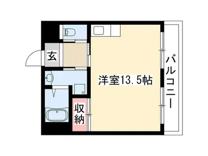 アネックス池下(ワンルーム/2階)の間取り写真