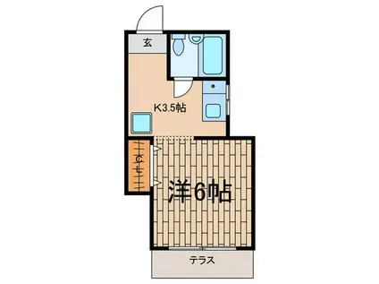 樹ハウス(ワンルーム/1階)の間取り写真
