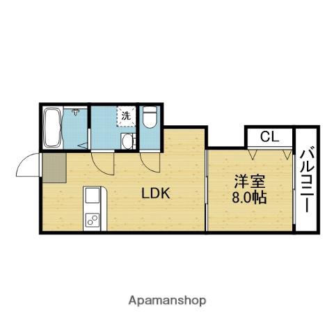 マンション山口(1LDK/2階)の間取り写真