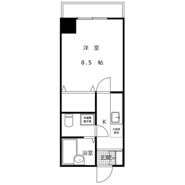 長町パリエ(1K/2階)の間取り写真
